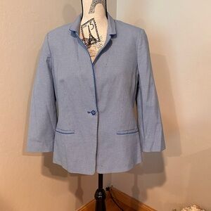The Limited blue and white womens coat Large